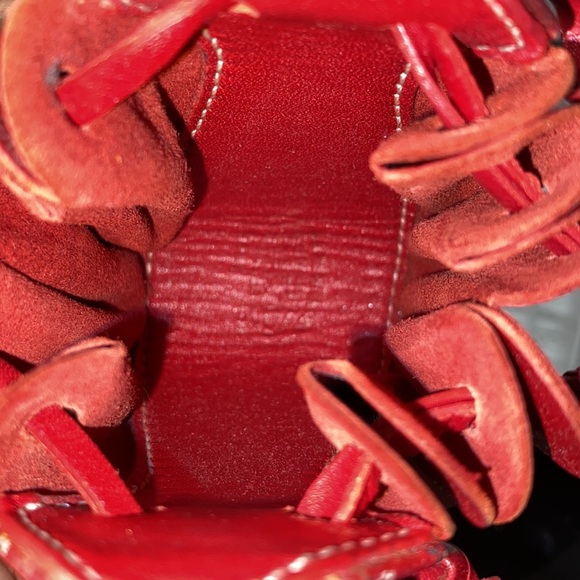 Authentic GOYARD Herringbone Leather Mini Drawstring Pouch Bag Bordeaux - Picture 10 of 17